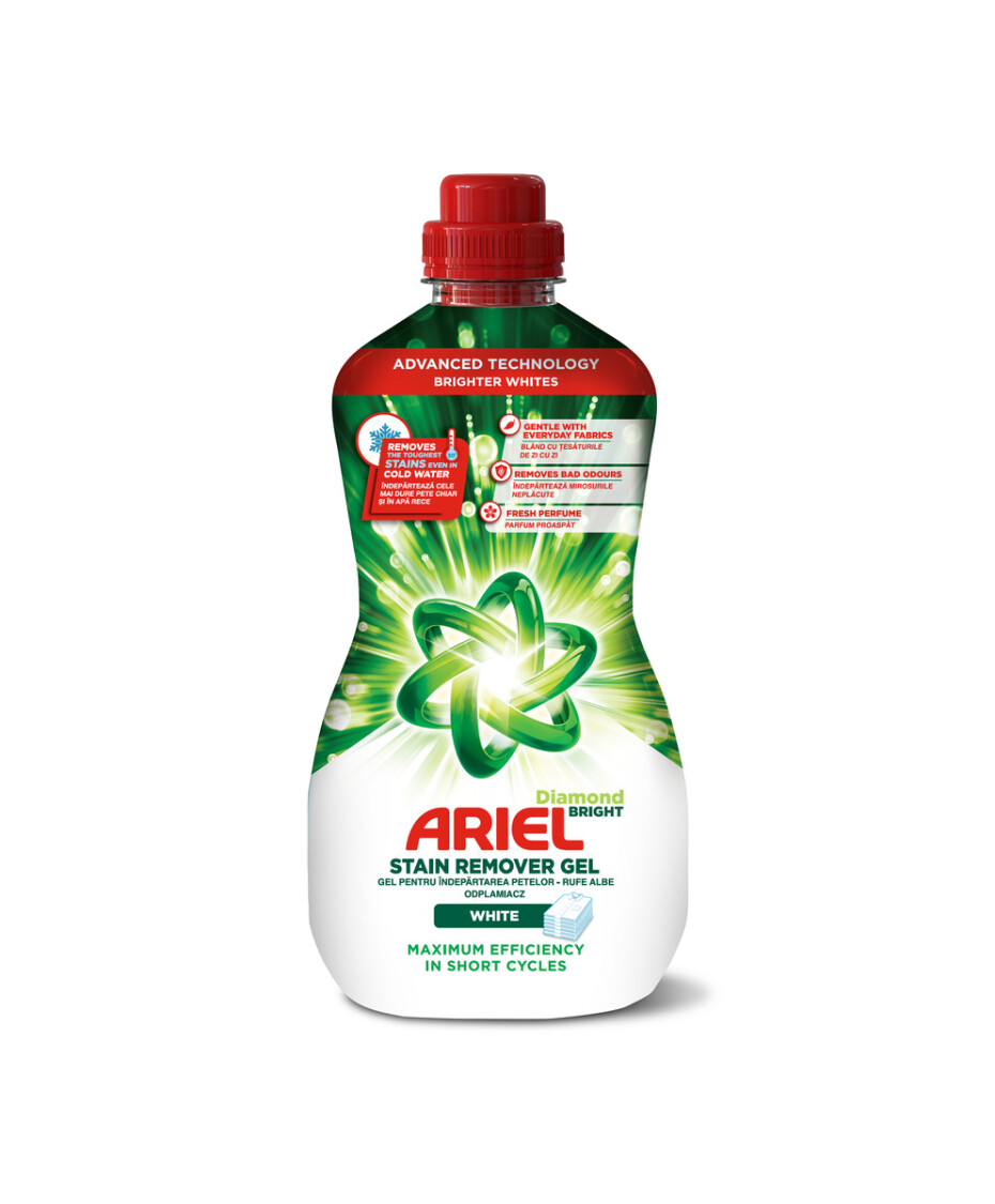 Ariel odstraňovač skvrn na bílé prádlo gel, 950 ml - main (0)