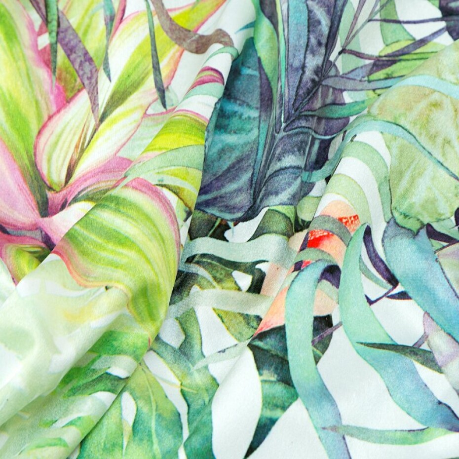 ArtFir Závěs ROMMY K | bílá/zelená 140 x 250 cm - main (7)