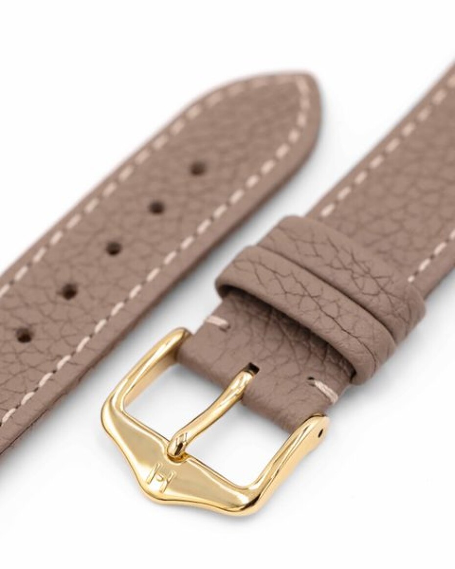 Řemínek Hirsch Bologna - taupe - 20 mm - M – Střední délka - 16 mm - Zlatá - main (3)