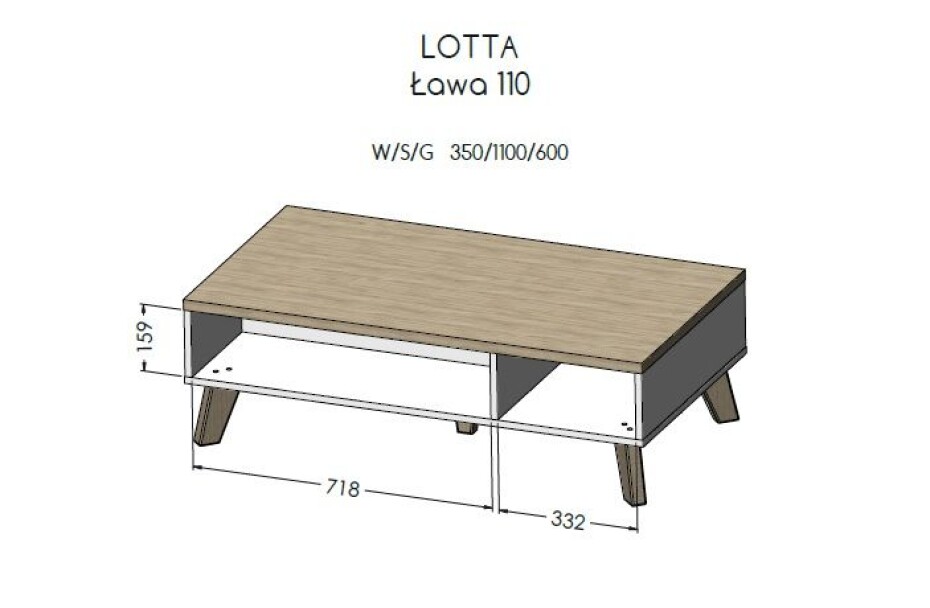 Artcam Konferenční stolek LOTTA | 110 cm - main (1)
