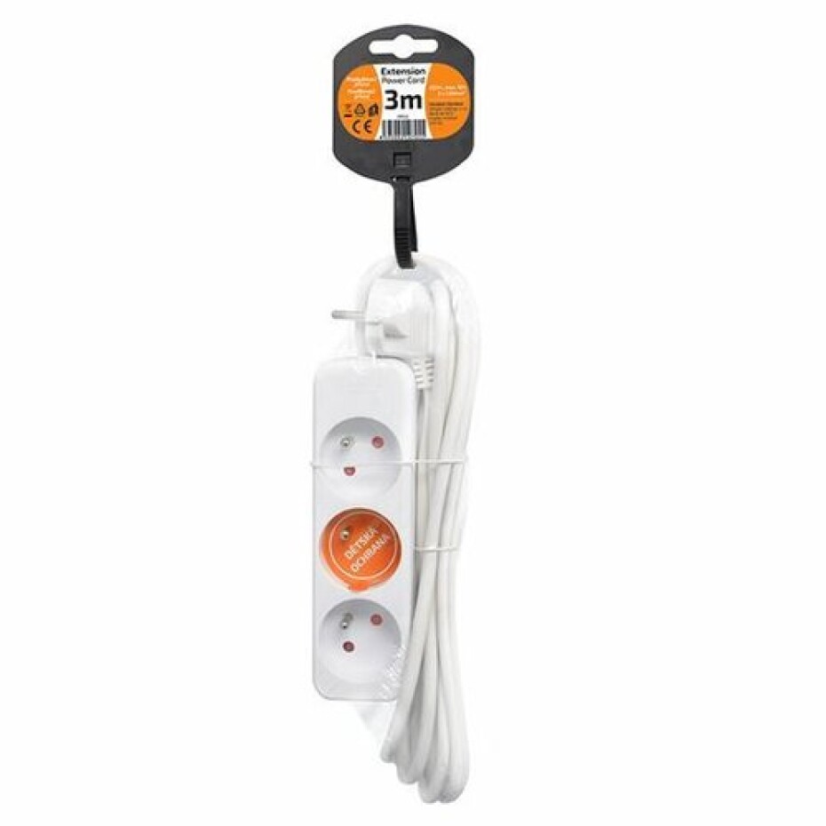 Solight prodlužovací přívod 3z bílá, 3 m - main (3)