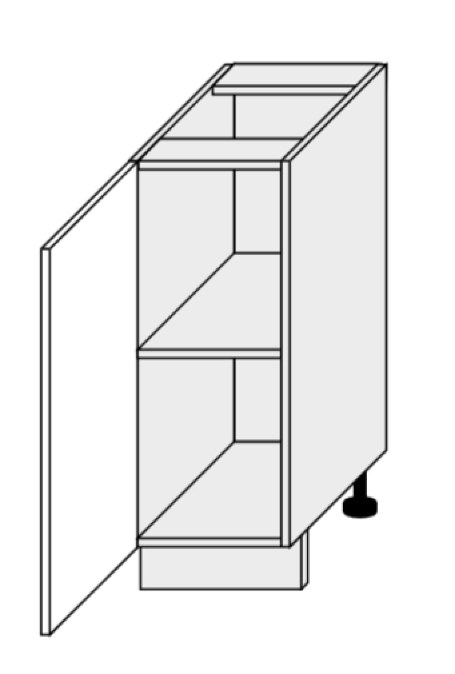 ArtExt Kuchyňská skříňka spodní, D1D / 30 Emporium Barva korpusu: Bílá - main (6)
