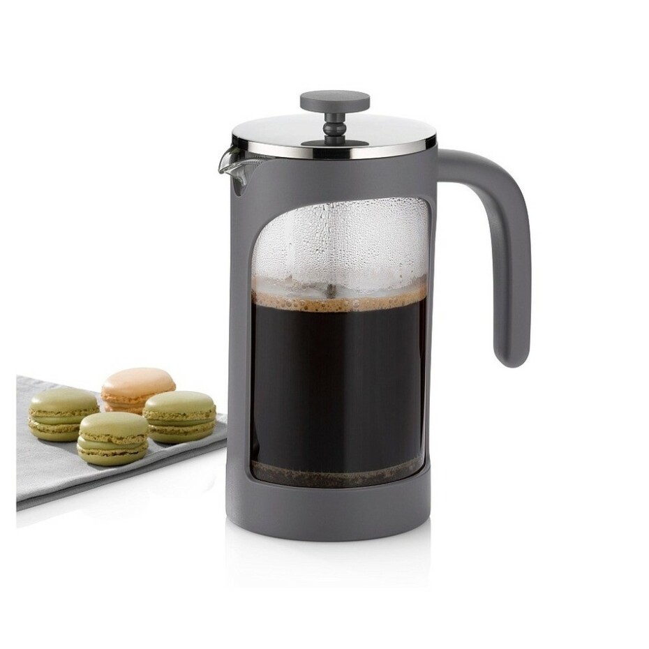 Konvička na čaj a kávu VERONA French Press 1 l šedá - main (1)