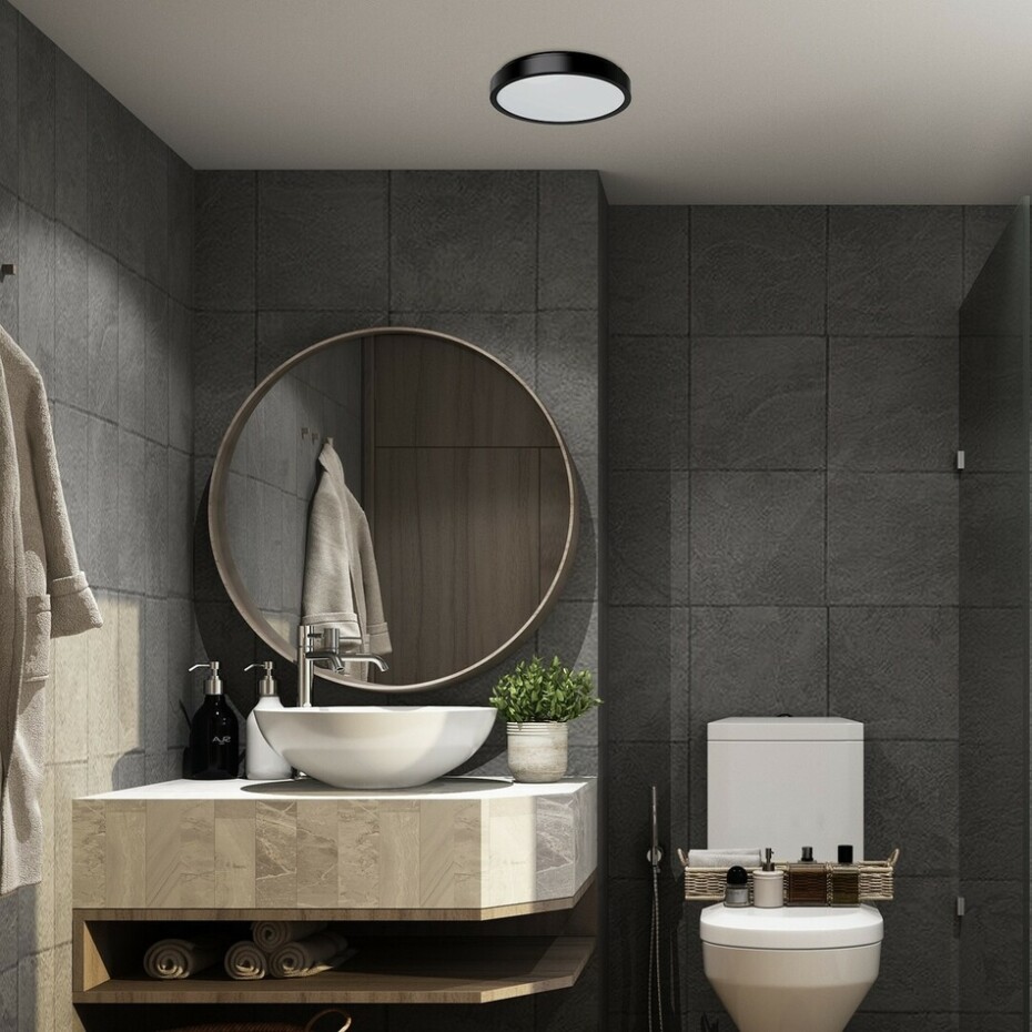 Rabalux 71252 koupelnové stropní LED svítidlo Samira 25 cm, černá - main (1)