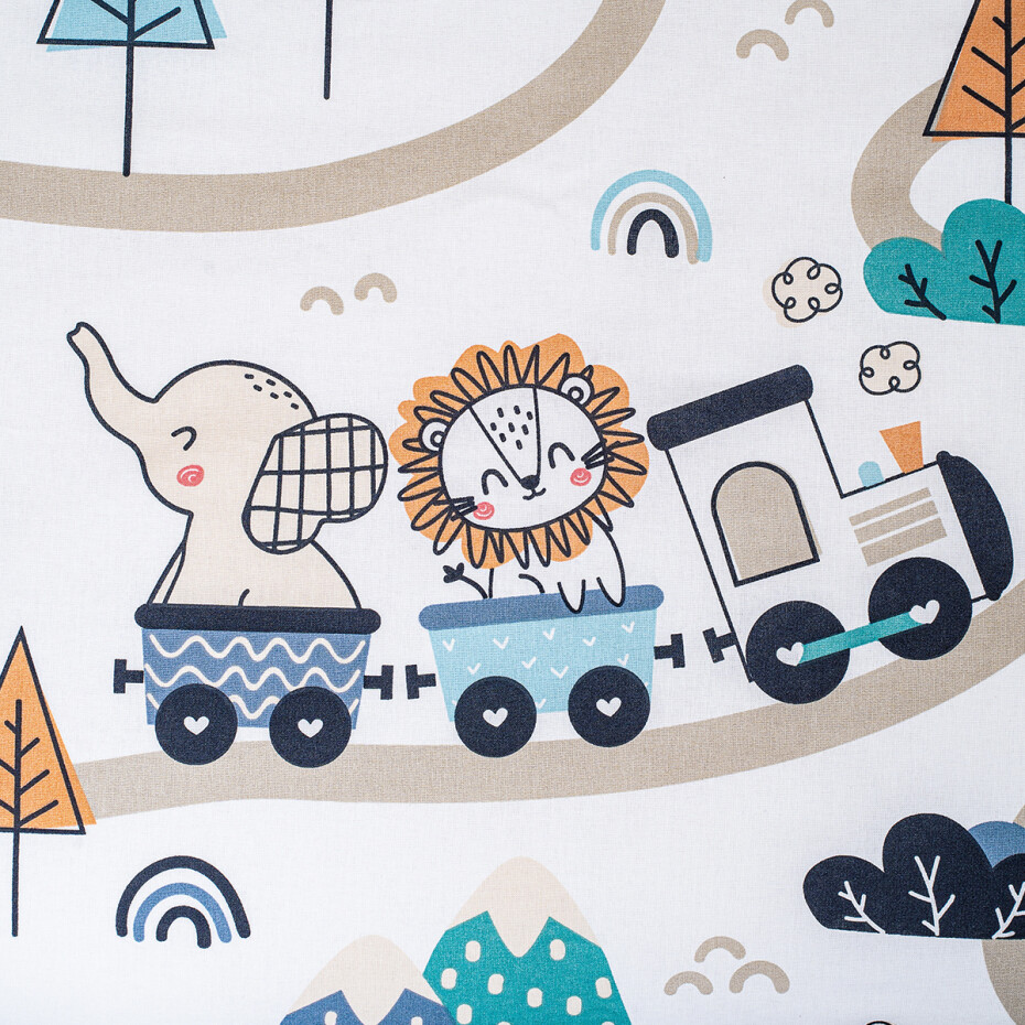 4Home Dětské bavlněné povlečení Happy train, 140 x 200 cm, 70 x 90 cm - main (3)