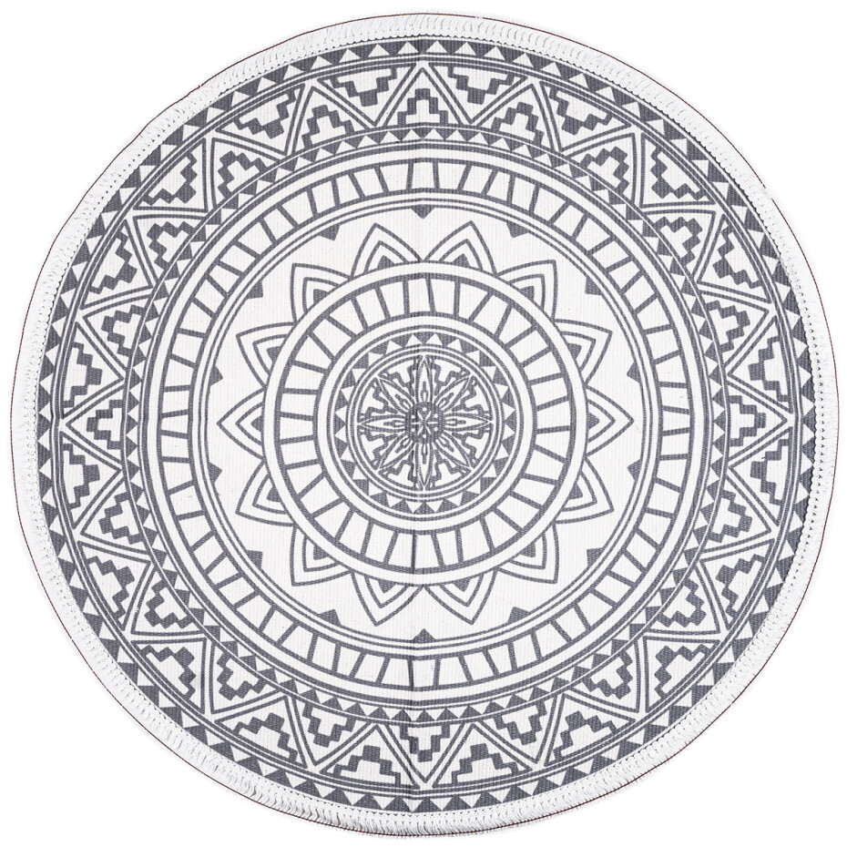 Dakls Kusový koberec Mandala šedá, 82 cm - main (0)
