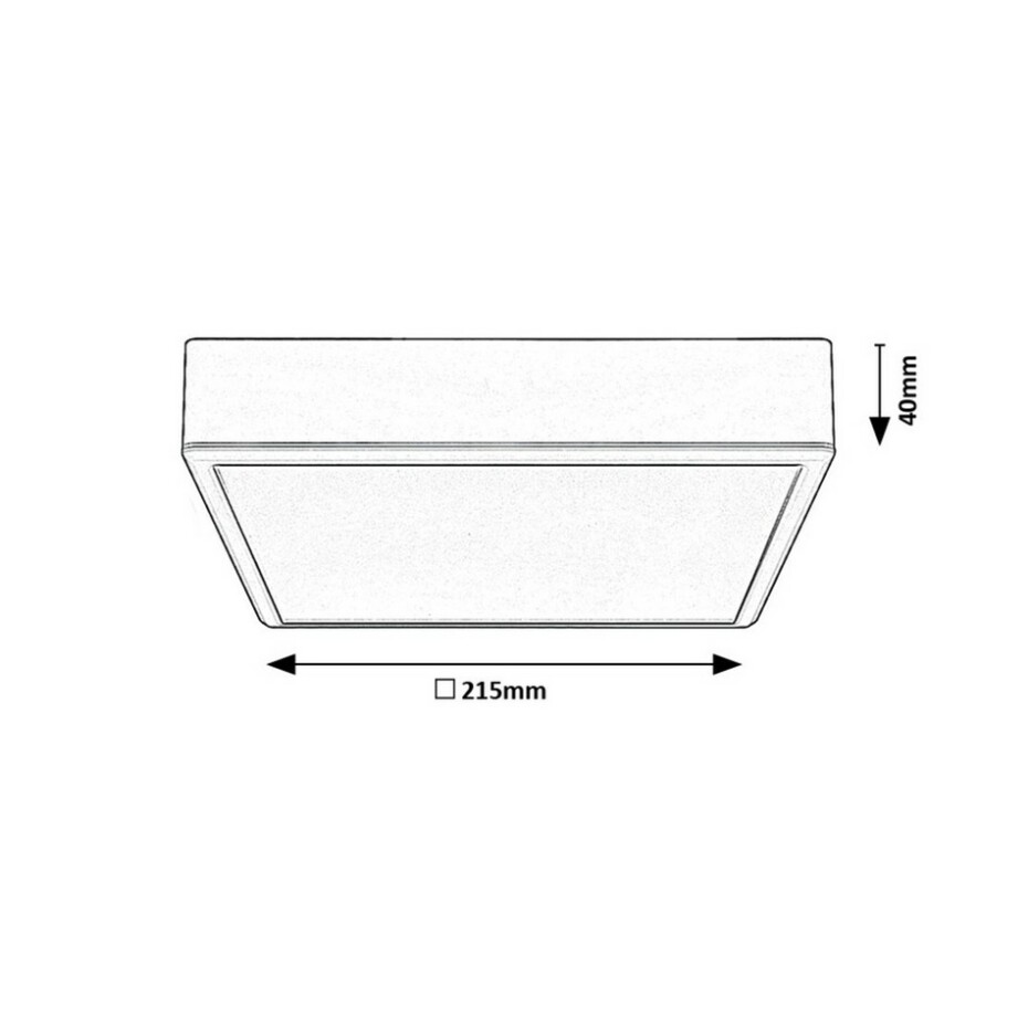 Rabalux 71247 stropní LED svítidlo Lauri, čtverec, černá - main (2)