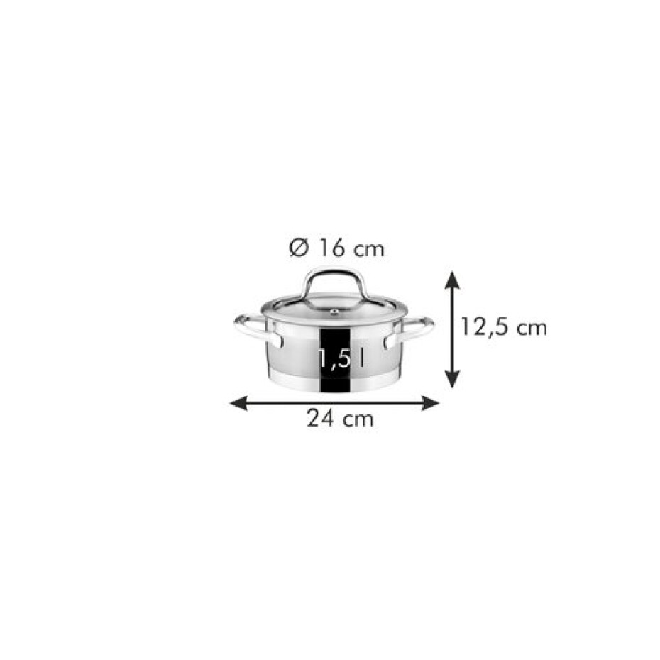 TESCOMA kastrol PRESIDENT s poklicí ø 16 cm, 1.5 l  - main (1)