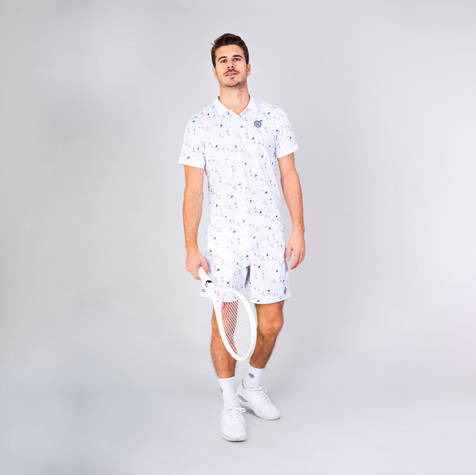Pánské tričko BIDI BADU  Idir Tech Polo White S - main (1)