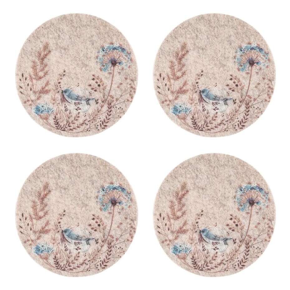Altom Plstěná podložka pod hrnek Serenity pr. 10 cm, sada 4 ks - main (3)