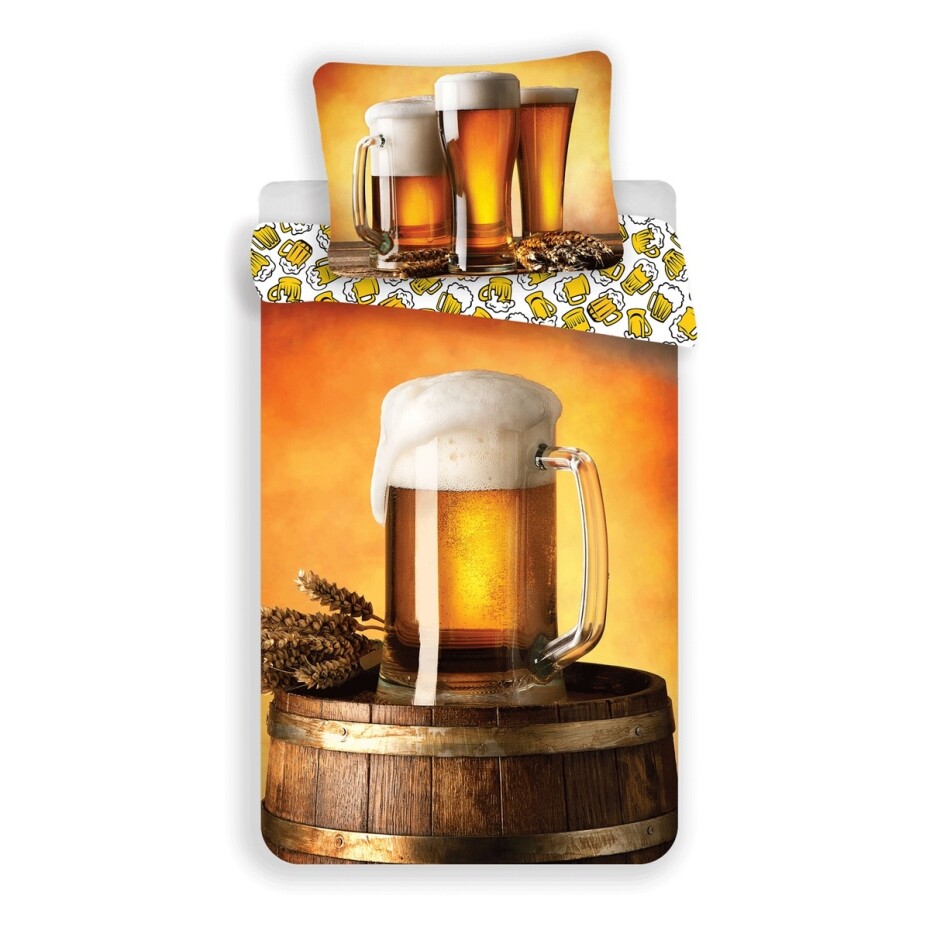 Jerry Fabrics Bavlněné povlečení Pivo, 140 x 200 cm, 70 x 90 cm - main (2)