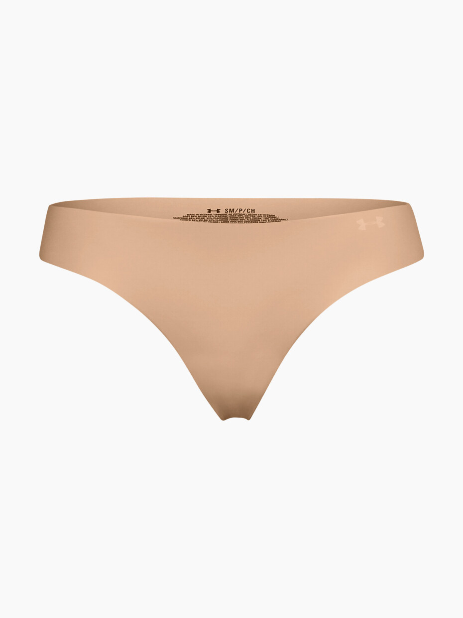 Under Armour 3PACK dámská tanga 1325615 295 béžové - main (2)