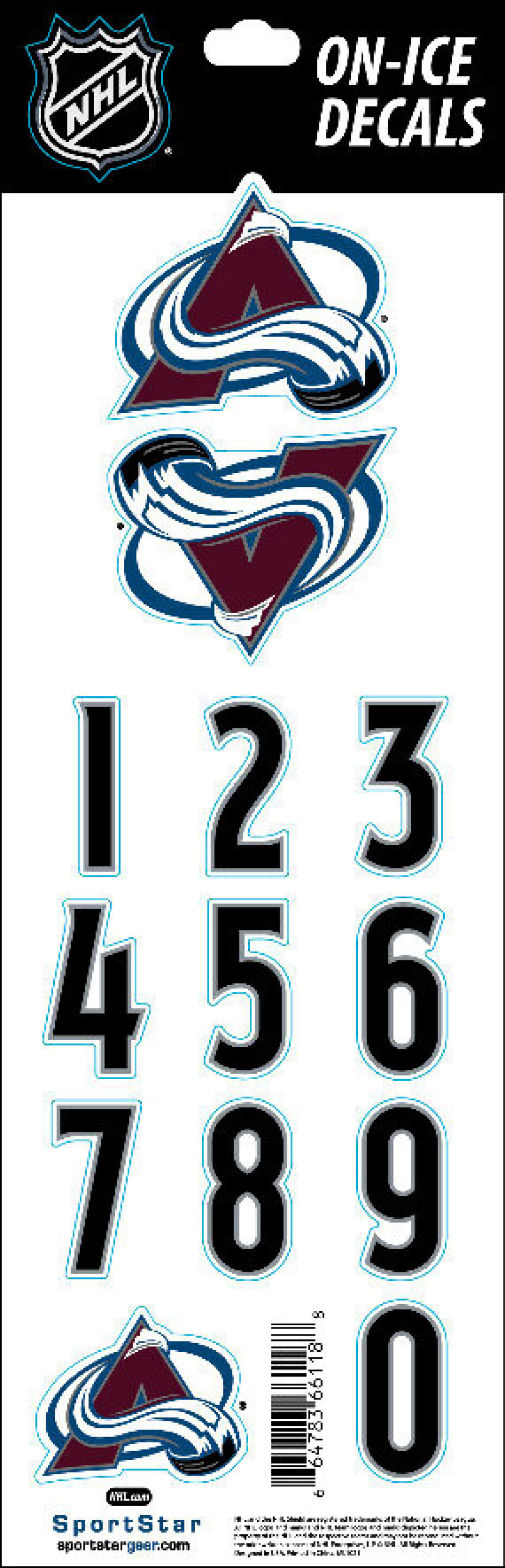 Čísla na helmu Sportstape  ALL IN ONE HELMET DECALS - COLORADO AVALANCHE - main (0)