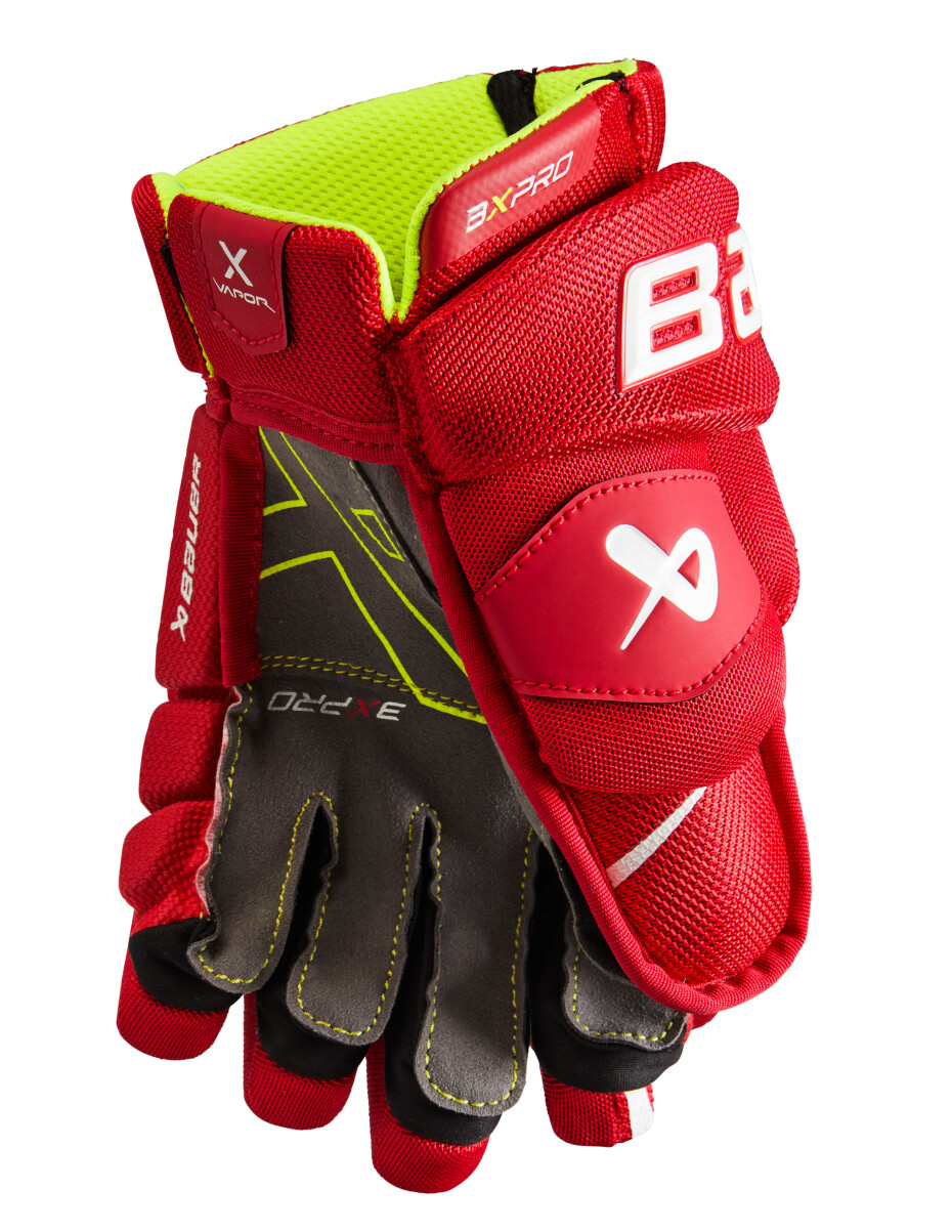 Hokejové rukavice Bauer Vapor 3X PRO Red Junior 10 palců - main (1)