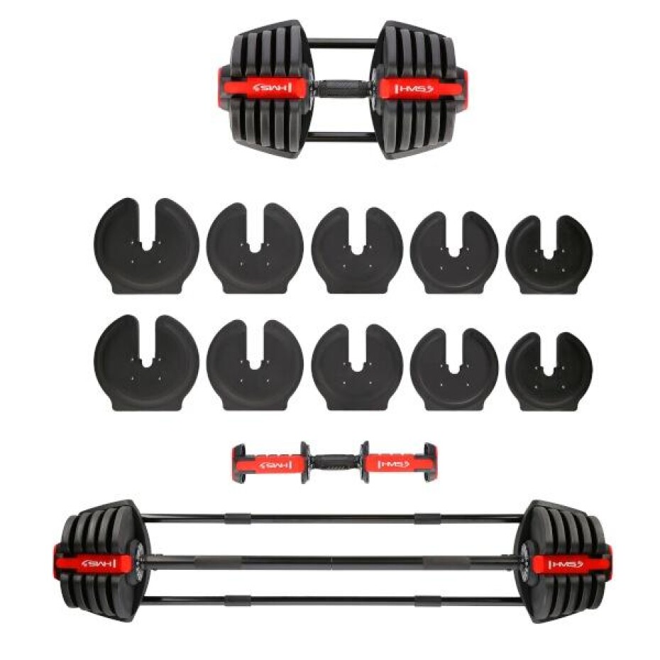 HMS Jednoruční / obouruční variabilní činka SGR40 PRO SET 2v1 40 kg - main (0)