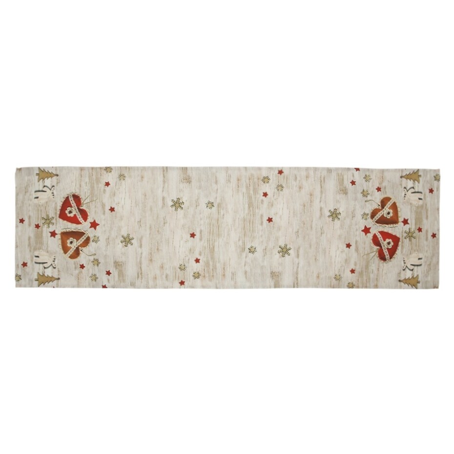 Boma Trading Vánoční běhoun Xmas hearts, 40 x 140 cm - main (0)