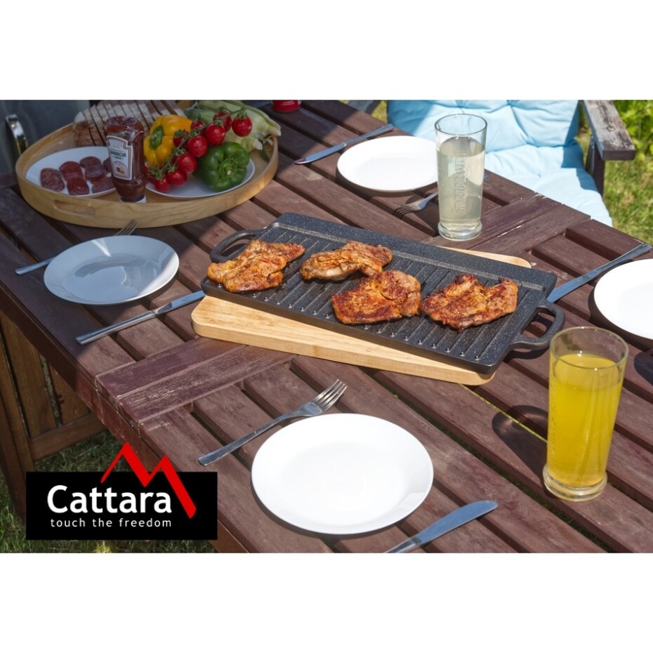 Cattara 13064 Grilovací plát s držadly Litina, 50 x 23 cm - main (4)
