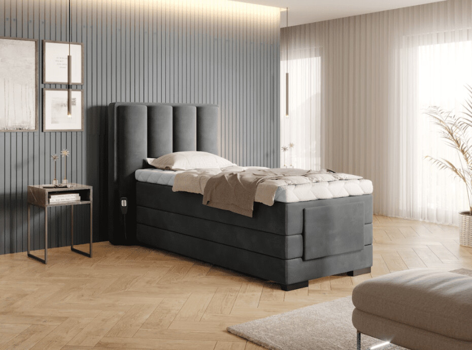 Artelta Manželská postel VEROS Boxspring | elektrická polohovatelná 90 x 200 cm Barva: Lukso 40 - main (5)