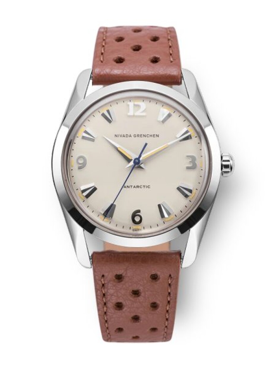 Nivada Grenchen Antarctic 35 mm Eggshell Beige - Bracelet Flat Link - main (1)