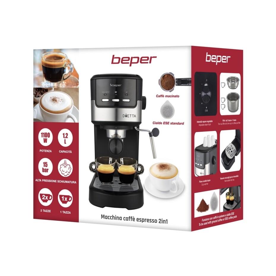 Beper P101CAF100 kávovar espresso 2v1 - main (4)