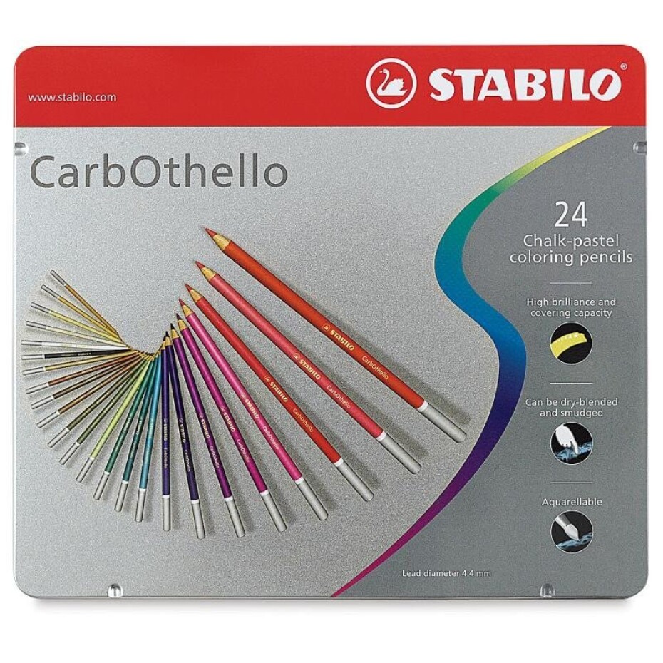 Pastely STABILO CarbOthello, sada 24 ks v kovovém pouzdru - main (0)