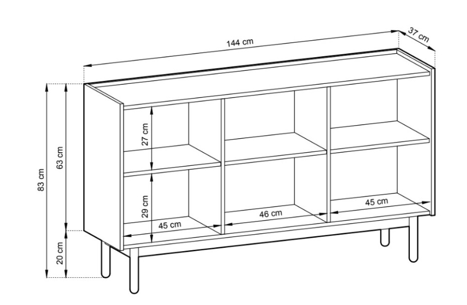 ArtPS Komoda CHIC K144 | 83 cm - main (5)