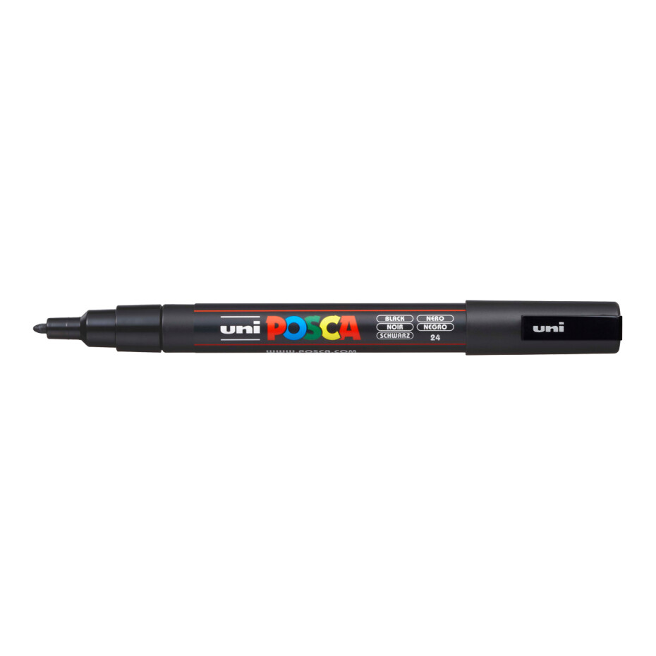 Posca popisovač PC-3M, 0,9 - 1,3 mm, černá (24) - main (0)