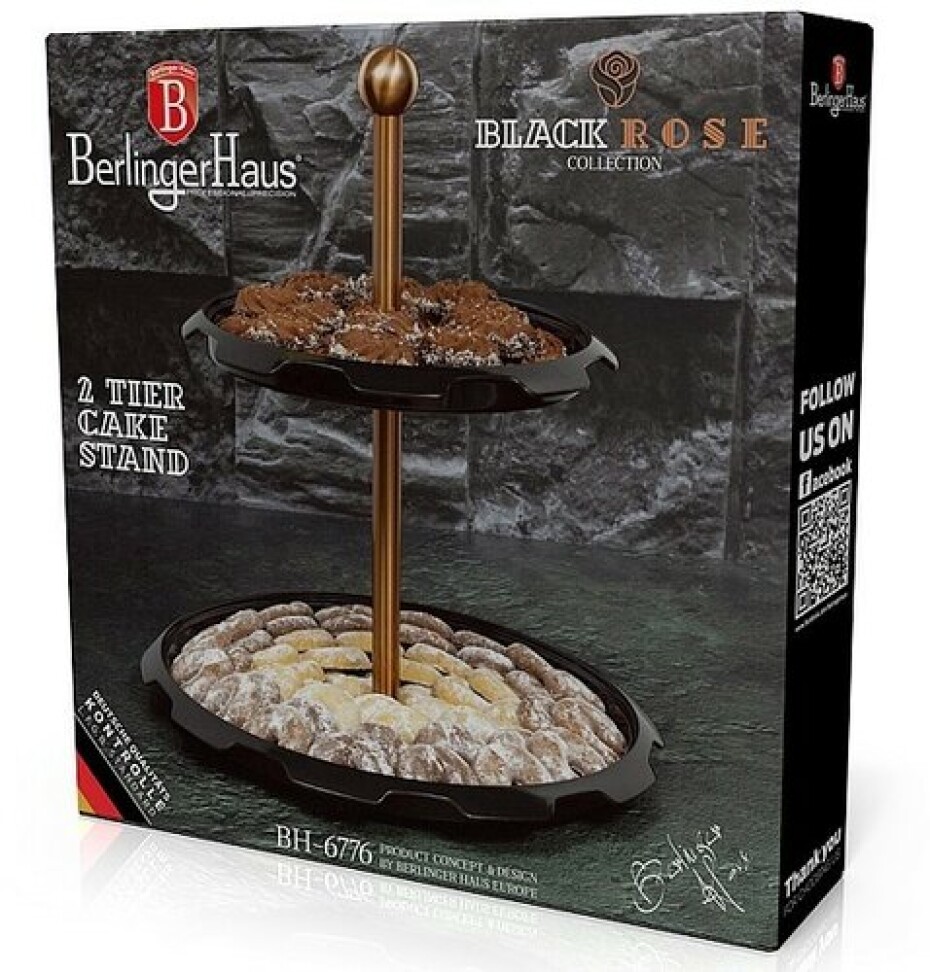 Berlinger Haus 2patrový stojan na cukroví Black Rose Collection  - main (1)