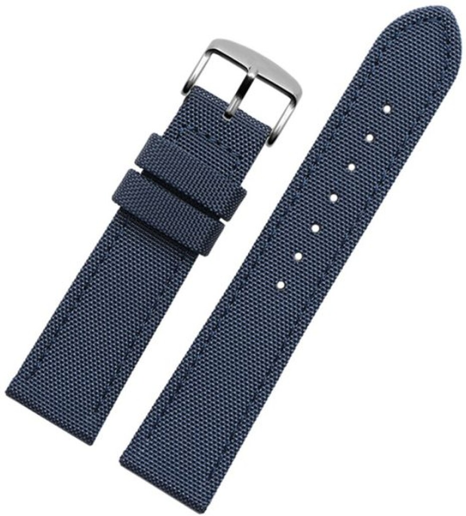 Řemínek nylon/kůže modrý - 21 mm - main (0)