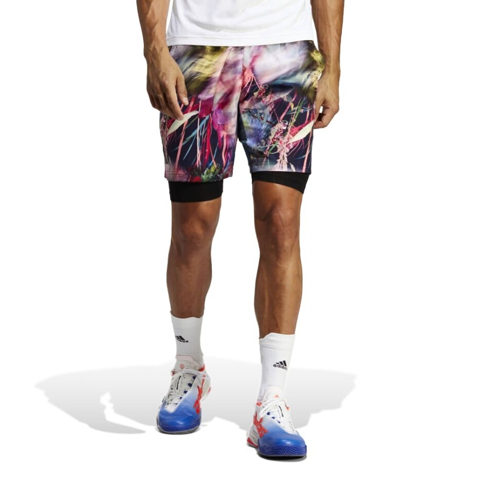 Pánské šortky adidas  Melbourne Ergo Tennis Graphic Shorts Multicolor/Black XXL - main (5)