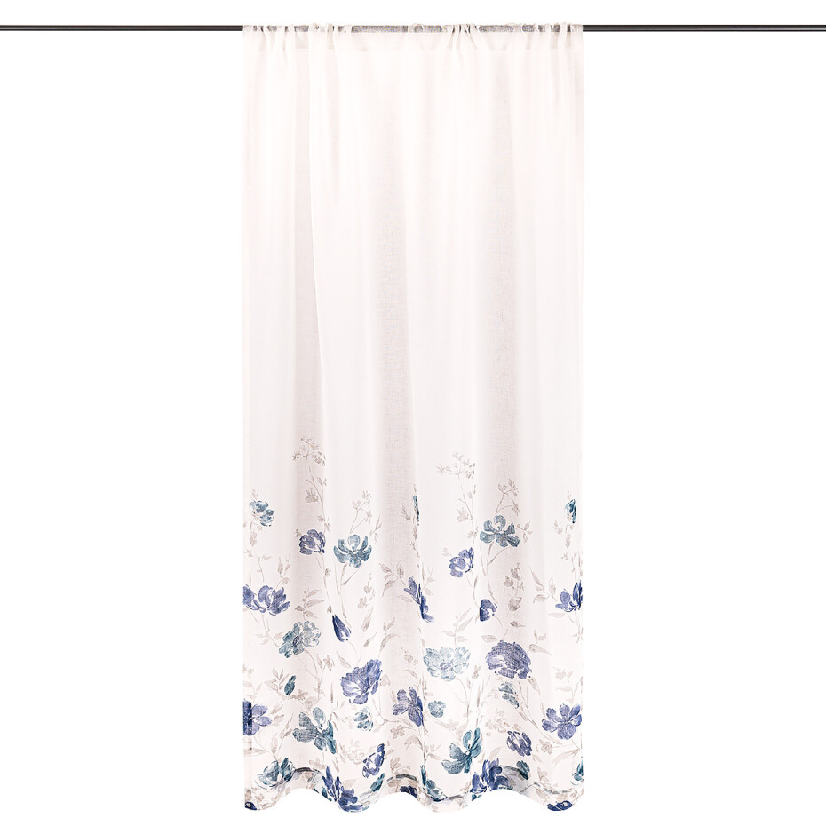 4Home Závěs Floral modrá, 140 x 245 cm  - main (0)