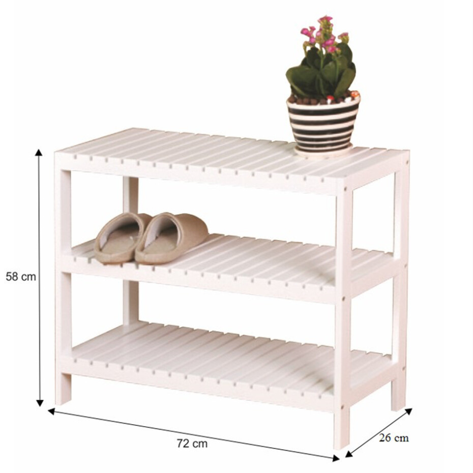 Botník Adita typ 2, bílá, 72 x 26 x 58 cm - main (1)