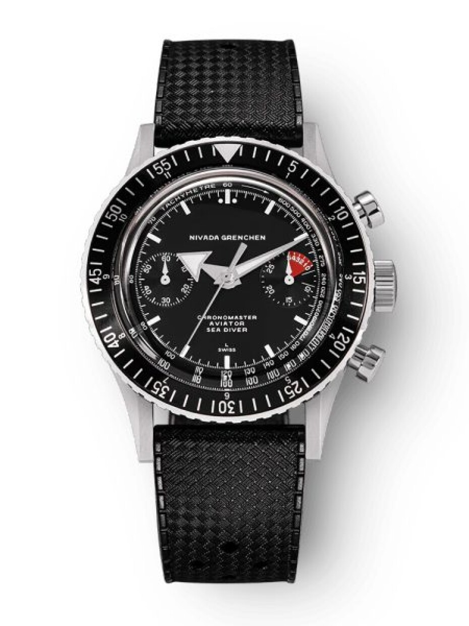 Nivada Grenchen Chronomaster White Broad Arrow Inter. Bezel - Manual - Beads of Rice - main (6)