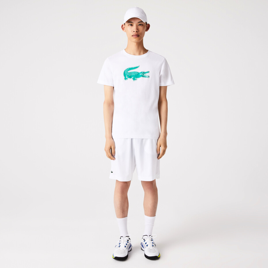 Pánské tričko Lacoste  Core Performance Light White/Green L - main (1)