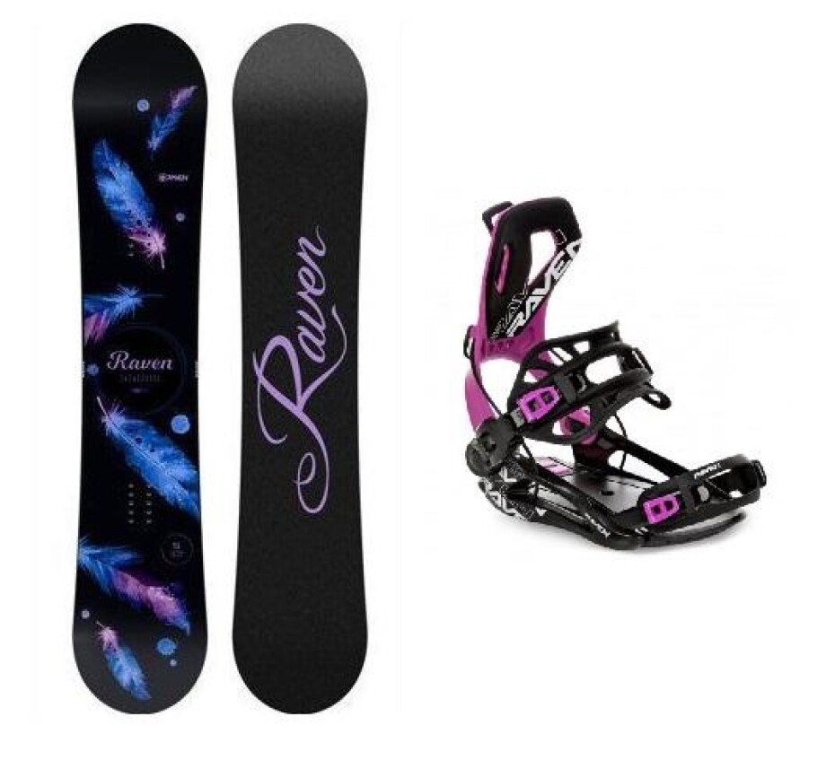 Raven Mia Black dámský snowboard + Raven FT360 black/fuchsia dámské vázání - main (0)