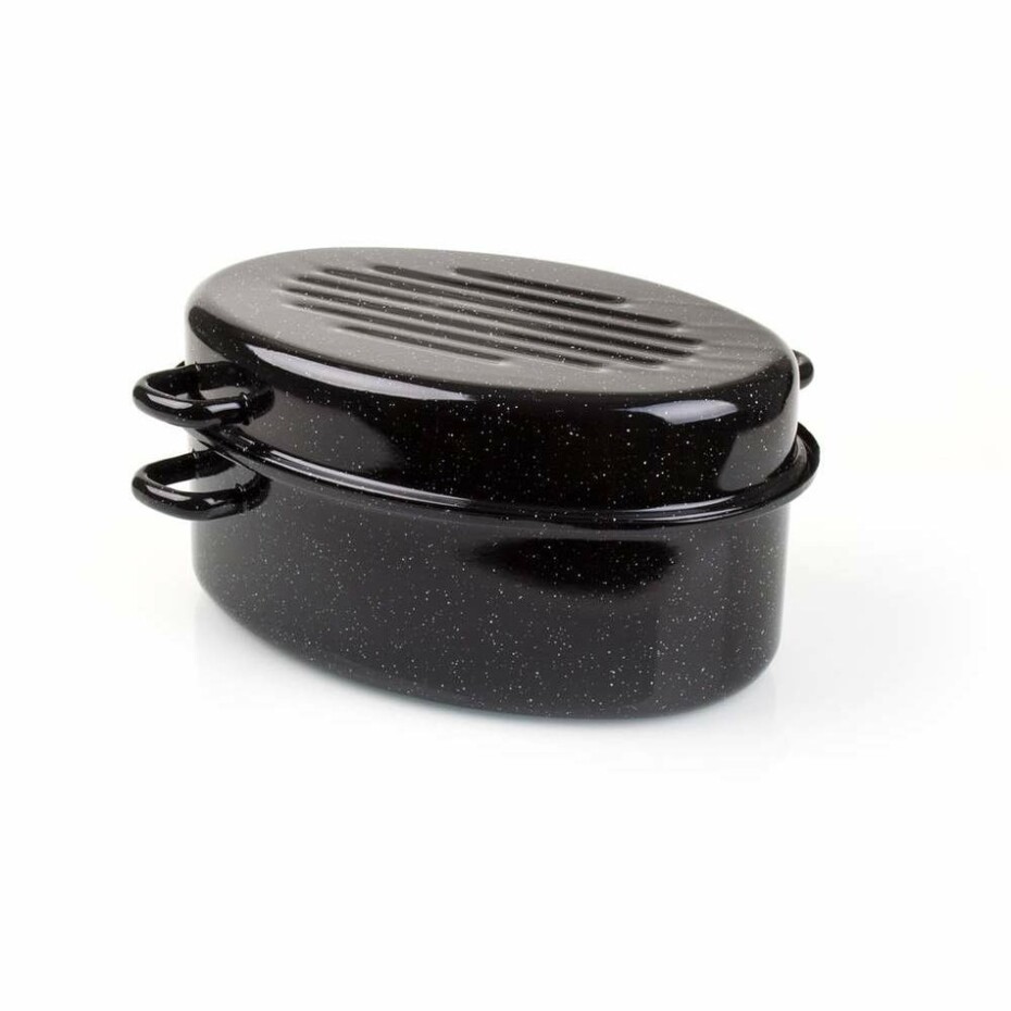 Banquet 2dílný oválný smaltovaný pekáč CULINARIA Black, 38 cm - main (0)