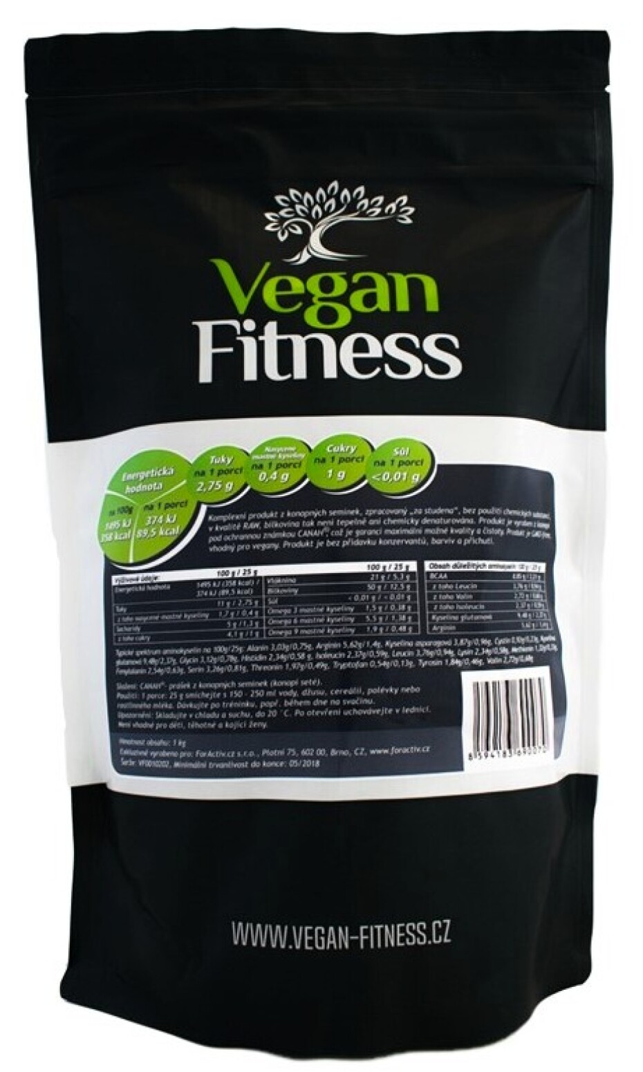 Vegan Fitness Konopný Protein 1000 g - main (1)