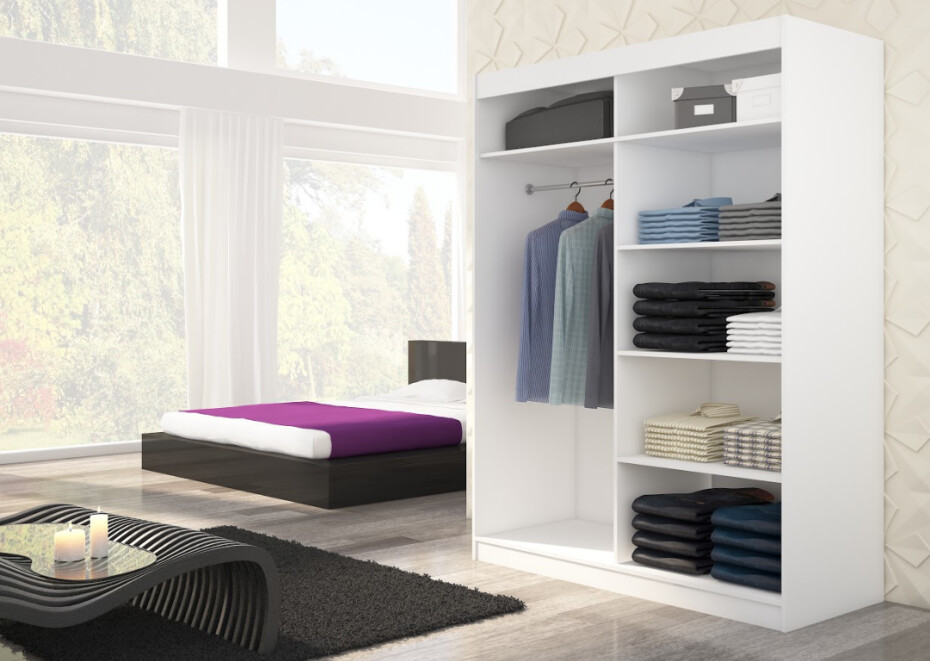 ArtAdrk Šatní skříň BIANCO | 150 cm Barva: Trufla - main (2)