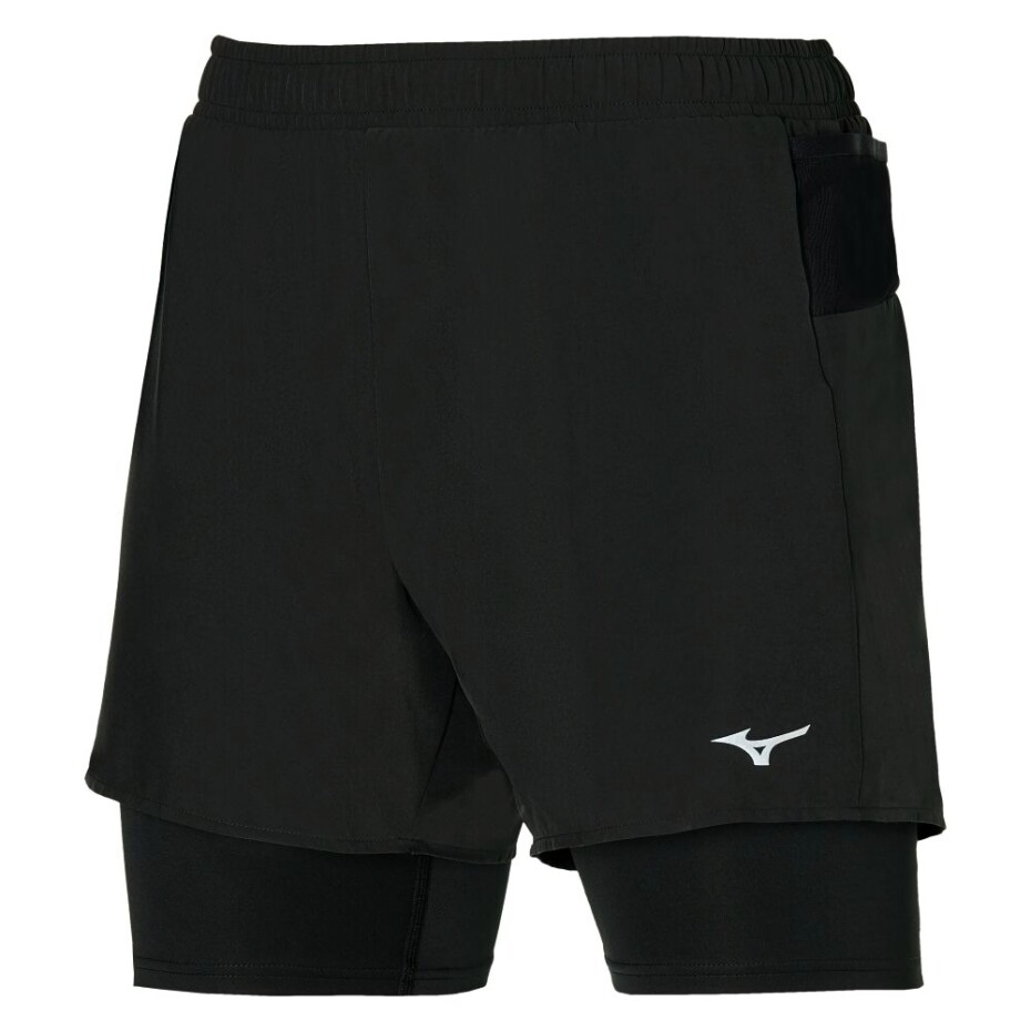Pánské šortky Mizuno  ER 5.5 2in1 Short Black - main (0)
