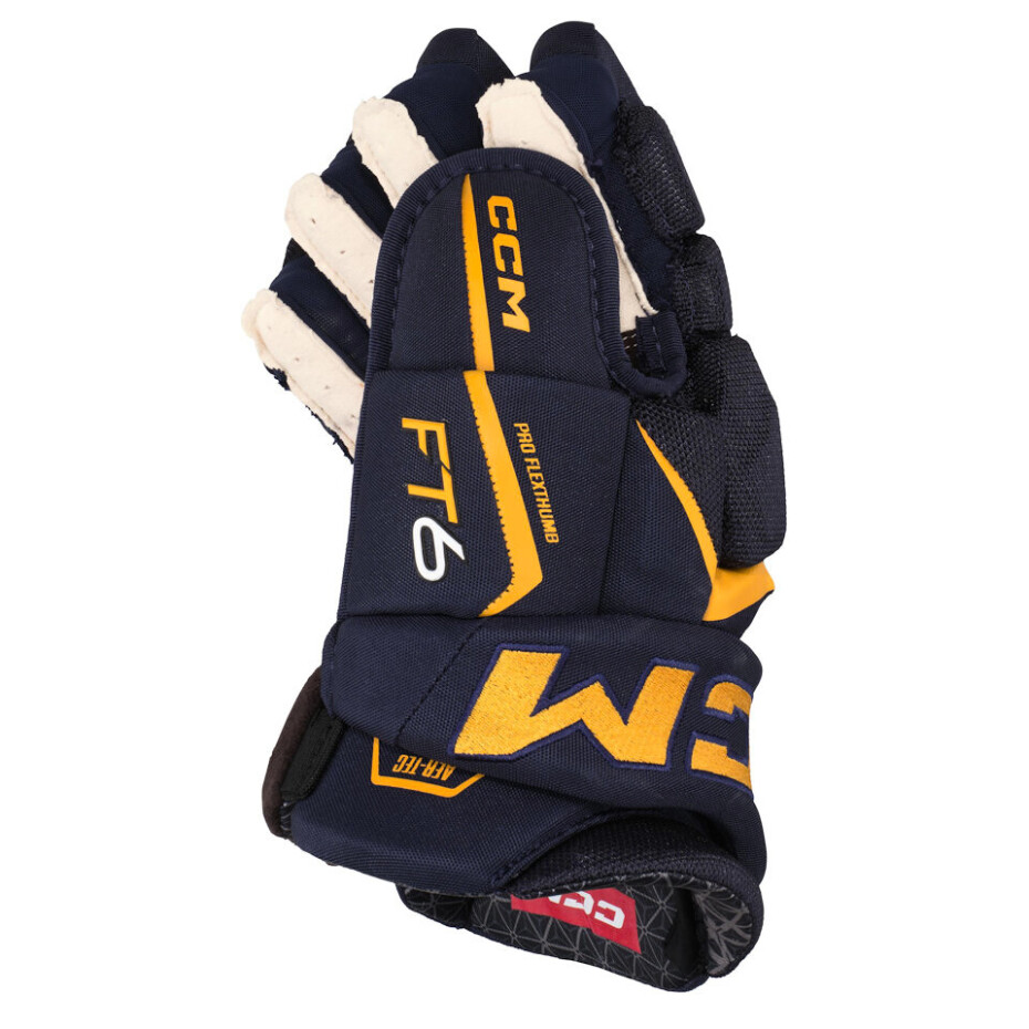 Hokejové rukavice CCM JetSpeed FT6 Navy/Sunflower Junior 12 palců - main (2)