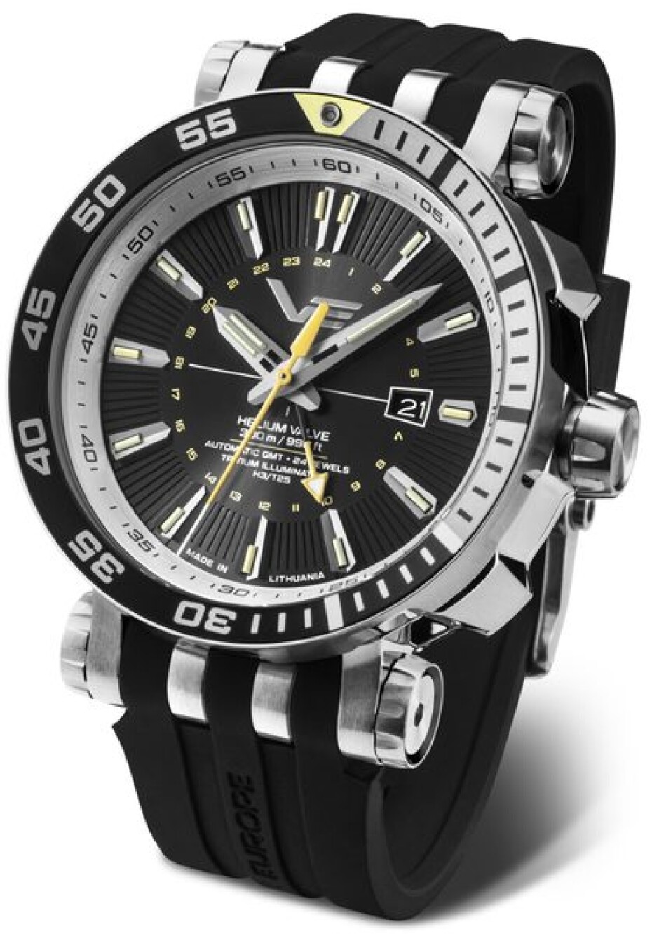 Vostok Europe Energia Rocket Automatic GMT NH34-575A718 - Bílý silikonový řemínek - main (1)