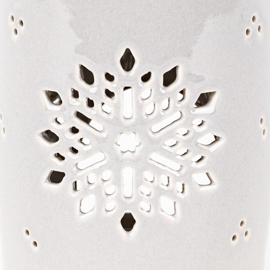 Porcelánová aromalampa Snow flower béžová, 8,5 x 12 cm - main (2)
