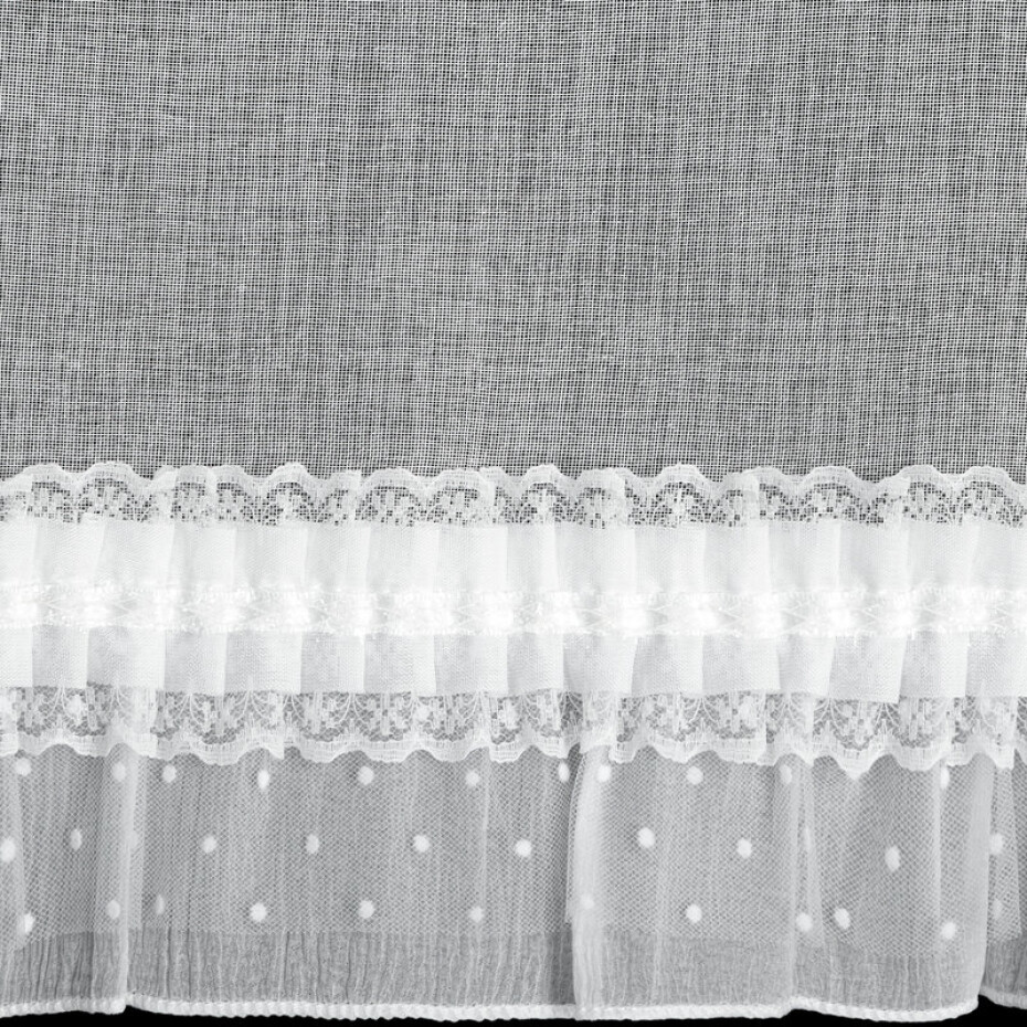 ArtFir Krátká záclona MARY PU | bílá 60 x 150 cm - main (4)