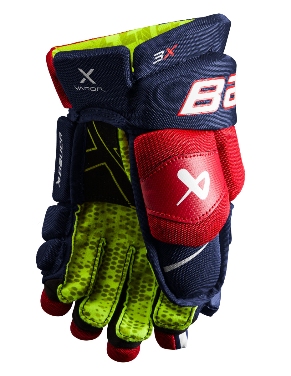 Hokejové rukavice Bauer Vapor 3X Navy/Red/White Junior 11 palců - main (1)