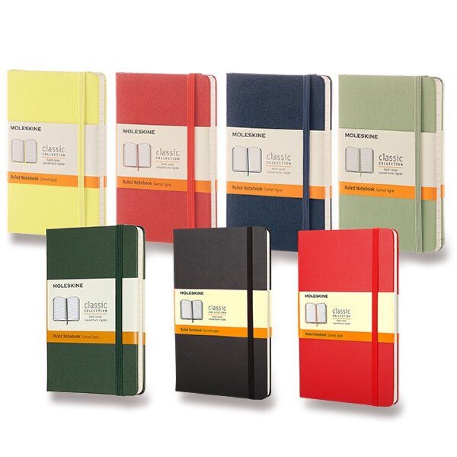 Zápisník Moleskine VÝBĚR BAREV - tvrdé desky - S, linkovaný 1331/11142 - Zápisník Moleskine - tvrdé desky červený - main (13)