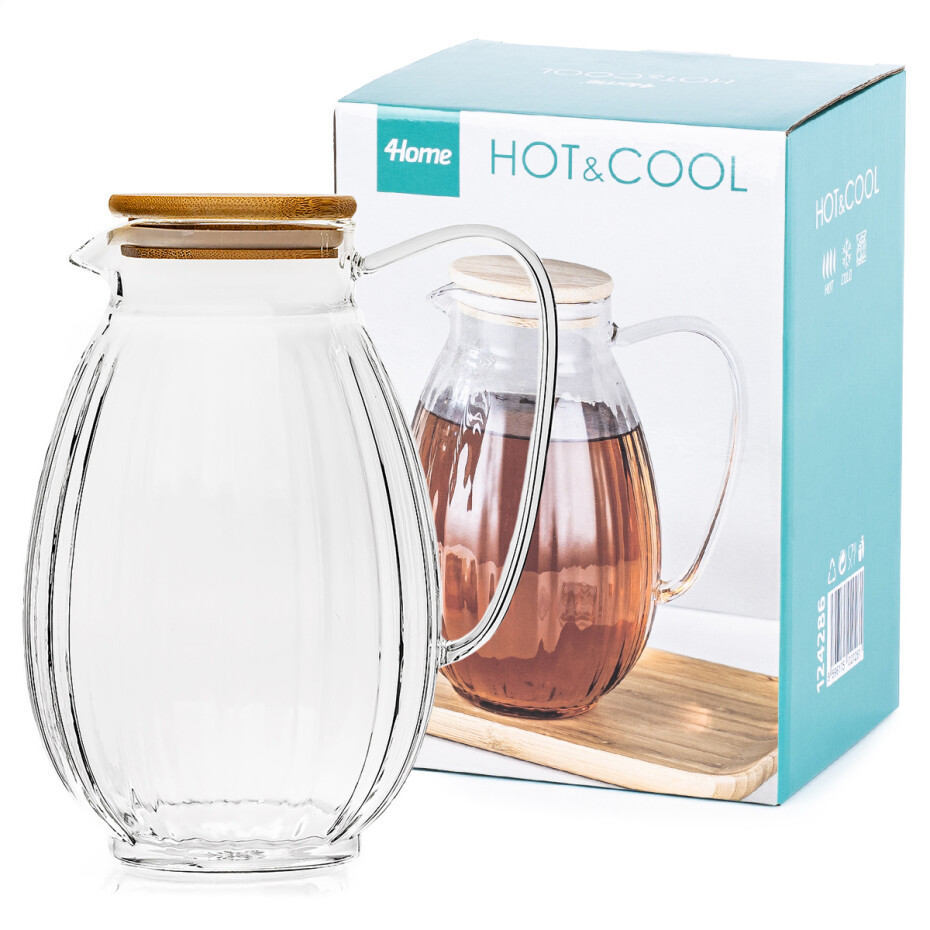 4Home Skleněný džbán Hot&Cool Juicy s bambusovým víčkem, 1,5 l - main (5)