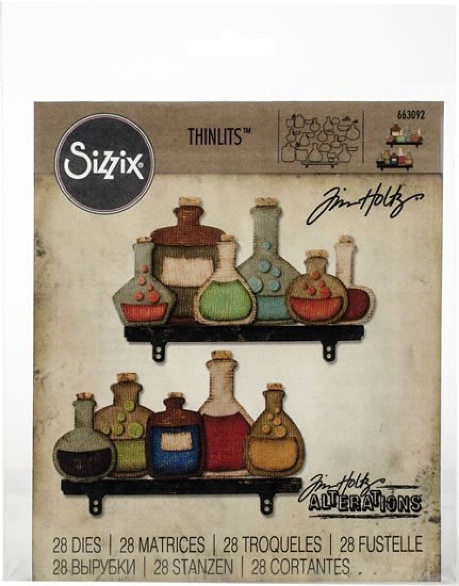 SIZZIX Thinlits vyřezávací kovové šablony - lahve 28 ks - main (0)