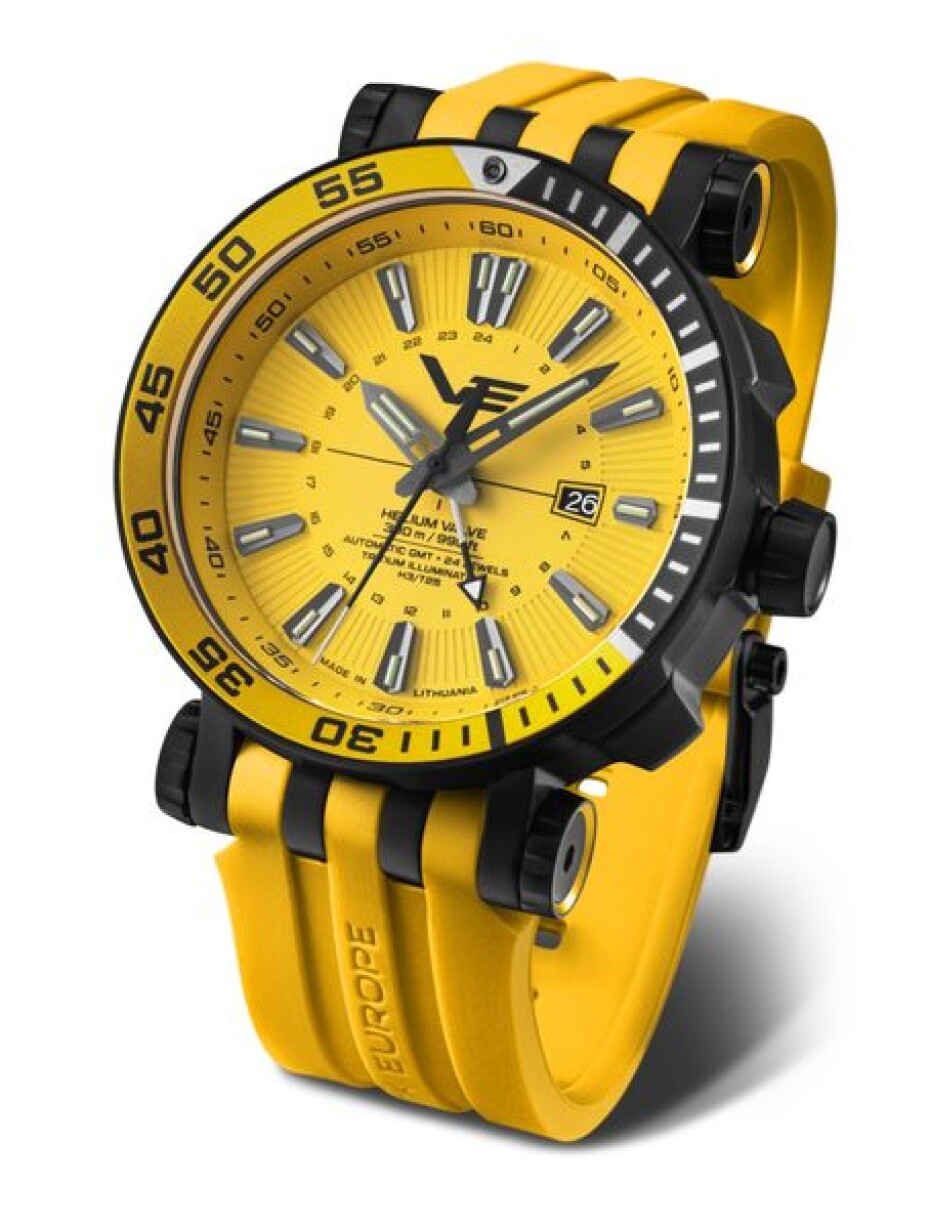 Vostok Europe Energia Rocket Automatic GMT NH34-575C719 - Žlutý silikonový řemínek - main (0)
