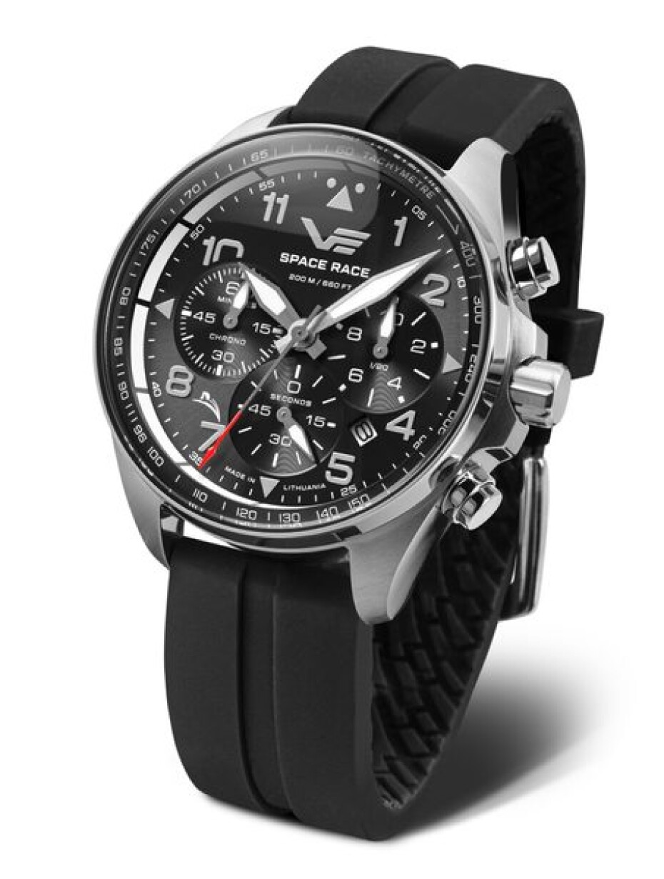 Vostok Europe Space Race Chrono Line 6S20-325A741S - Bílý silikonový řemínek (luminiscenční) - main (3)