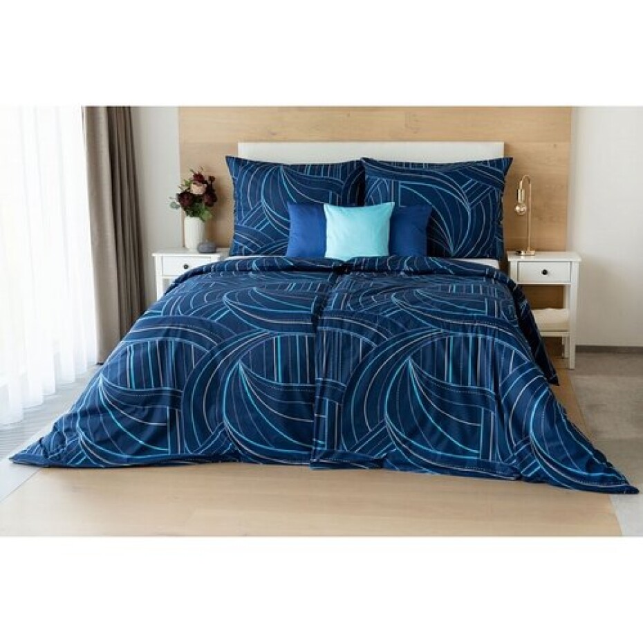 Matějovský Bavlněné povlečení Deluxe Ezio Blue, 140 x 200 cm, 70 x 90 cm - main (3)